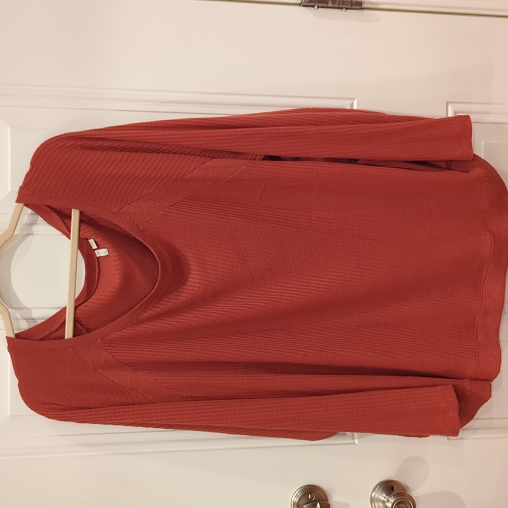 Cato Orange Casual Long Sleeve Shirt